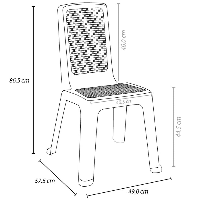 Silla eterna sin brazos blanco arena marca Rimax