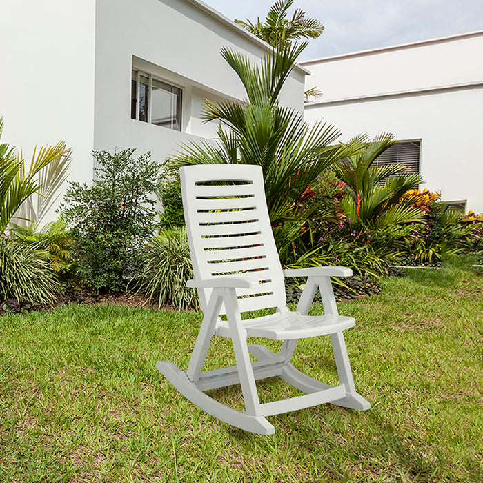 Silla mecedora blanca marca Rimax