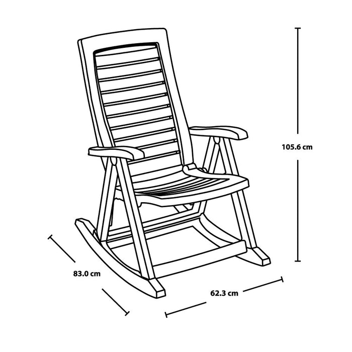 Silla mecedora blanca marca Rimax