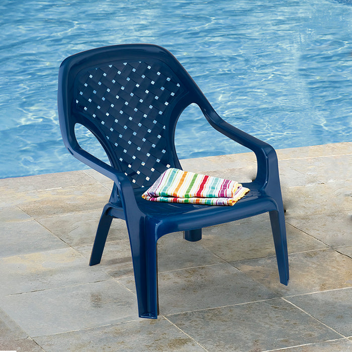 Silla playera azul navy marca Rimax