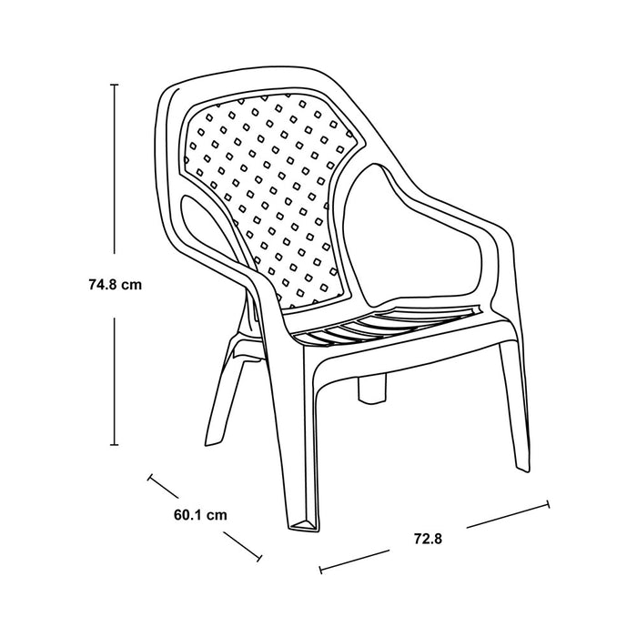 Silla playera blanca marca Rimax