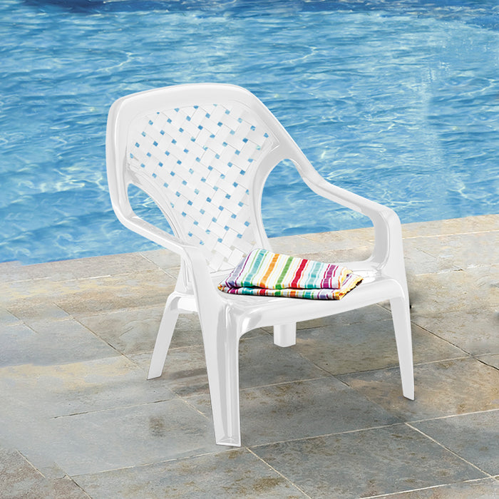 Silla playera blanca marca Rimax