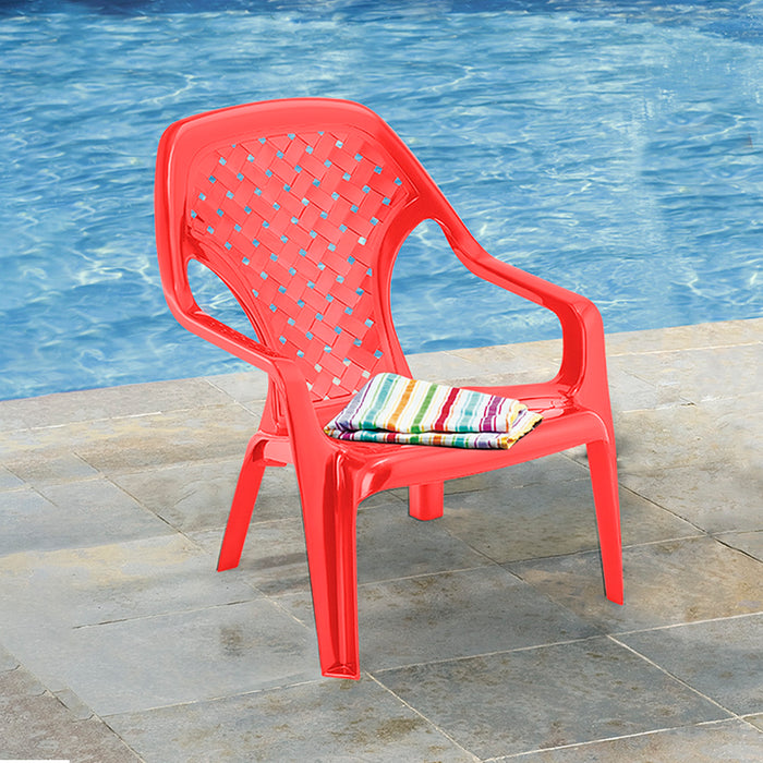Silla playera rojo marca Rimax