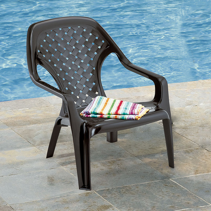 Silla playera con brazos y espaldar alto Rimax