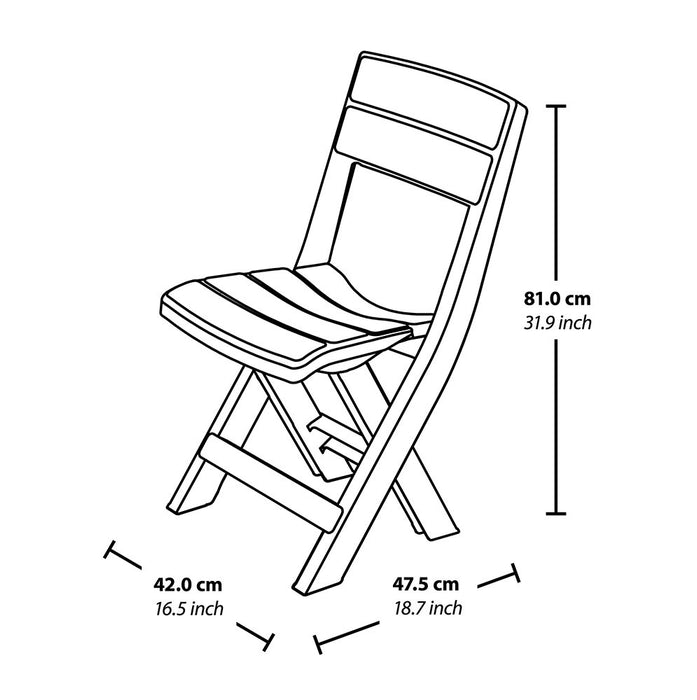 Silla plegable barú taupe marca Rimax