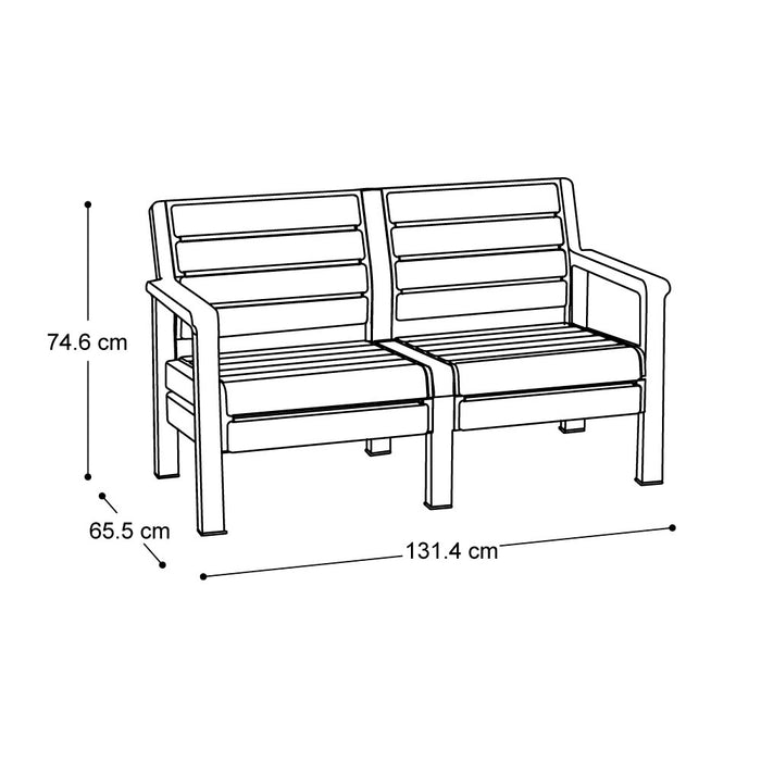 Sofá doble barú gris cemento marca Rimax