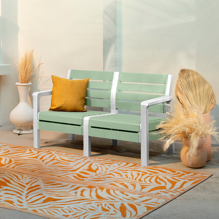 Sofá doble barú verde salvia marca Rimax