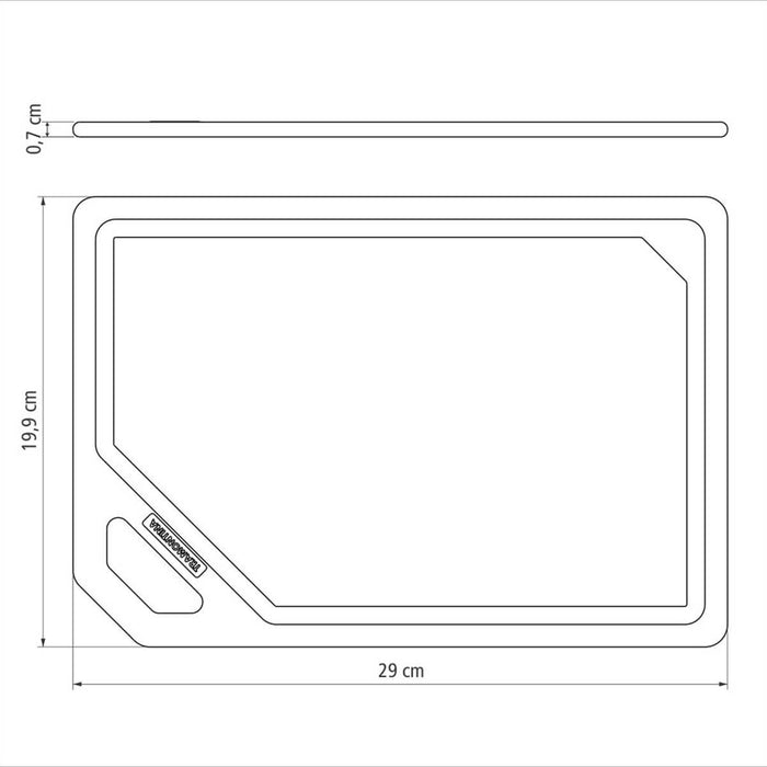 Tabla de picar 20 x 29 cm color blanco