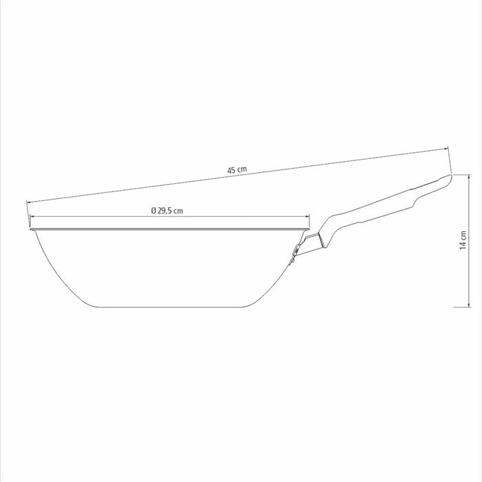 Wok antiadherente en alumino grafito 28 cm