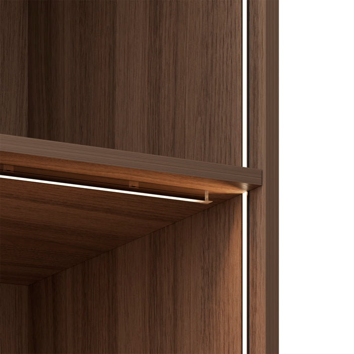 Perfil en aluminio con iluminación led, multicorte empotrable o de sobre poner negro / anodizado