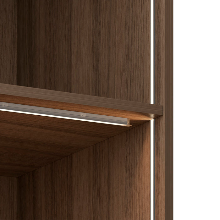 Perfil en aluminio con iluminación led, multicorte empotrable o de sobre poner negro / anodizado