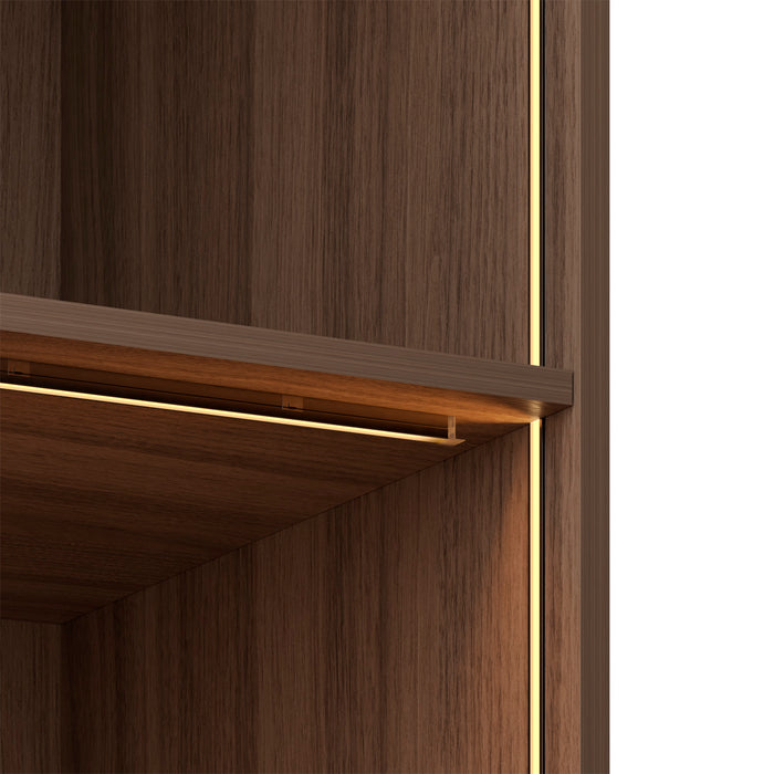 Perfil en aluminio con iluminación led, multicorte empotrable o de sobre poner negro / anodizado