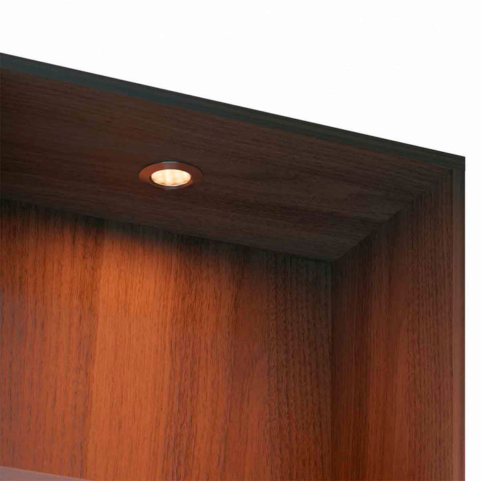 Bala led de incrustar aluminio negro o anodizado, con luz integrada neutra o cálida