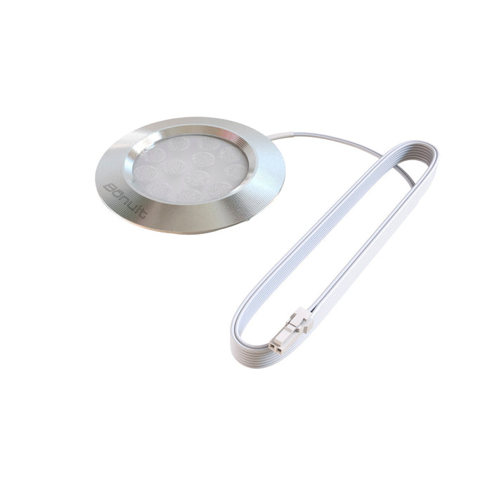 Bala led de incrustar aluminio negro o anodizado, con luz integrada neutra o cálida