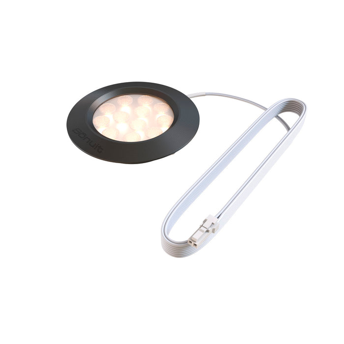 Bala led de incrustar aluminio negro o anodizado, con luz integrada neutra o cálida