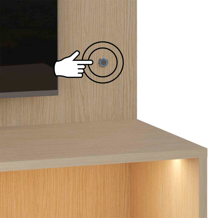 Sensor táctil integrado para fuente, cable blanco o negro