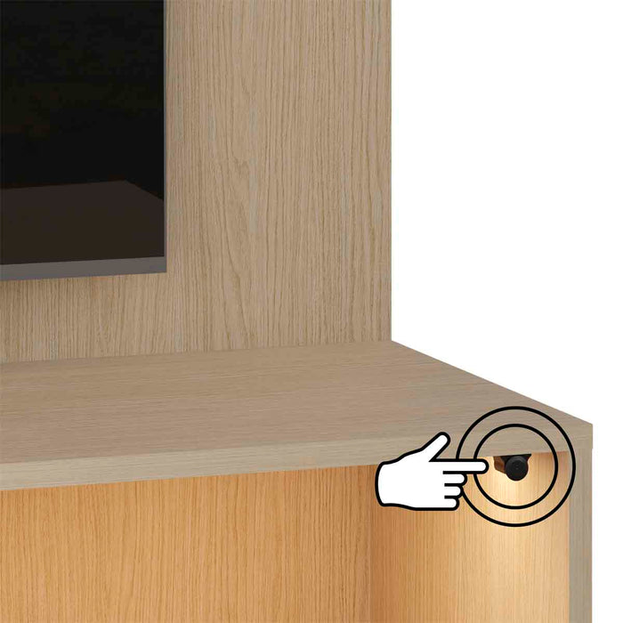 Sensor táctil integrado para fuente, cable blanco o negro