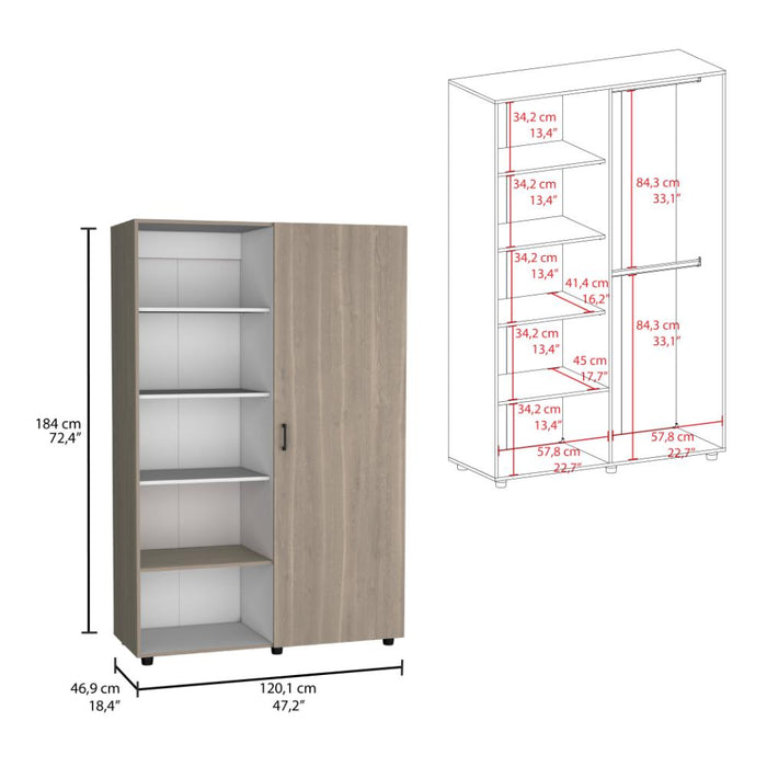 Closet Eco, 184x120 Bardolino y Blanco