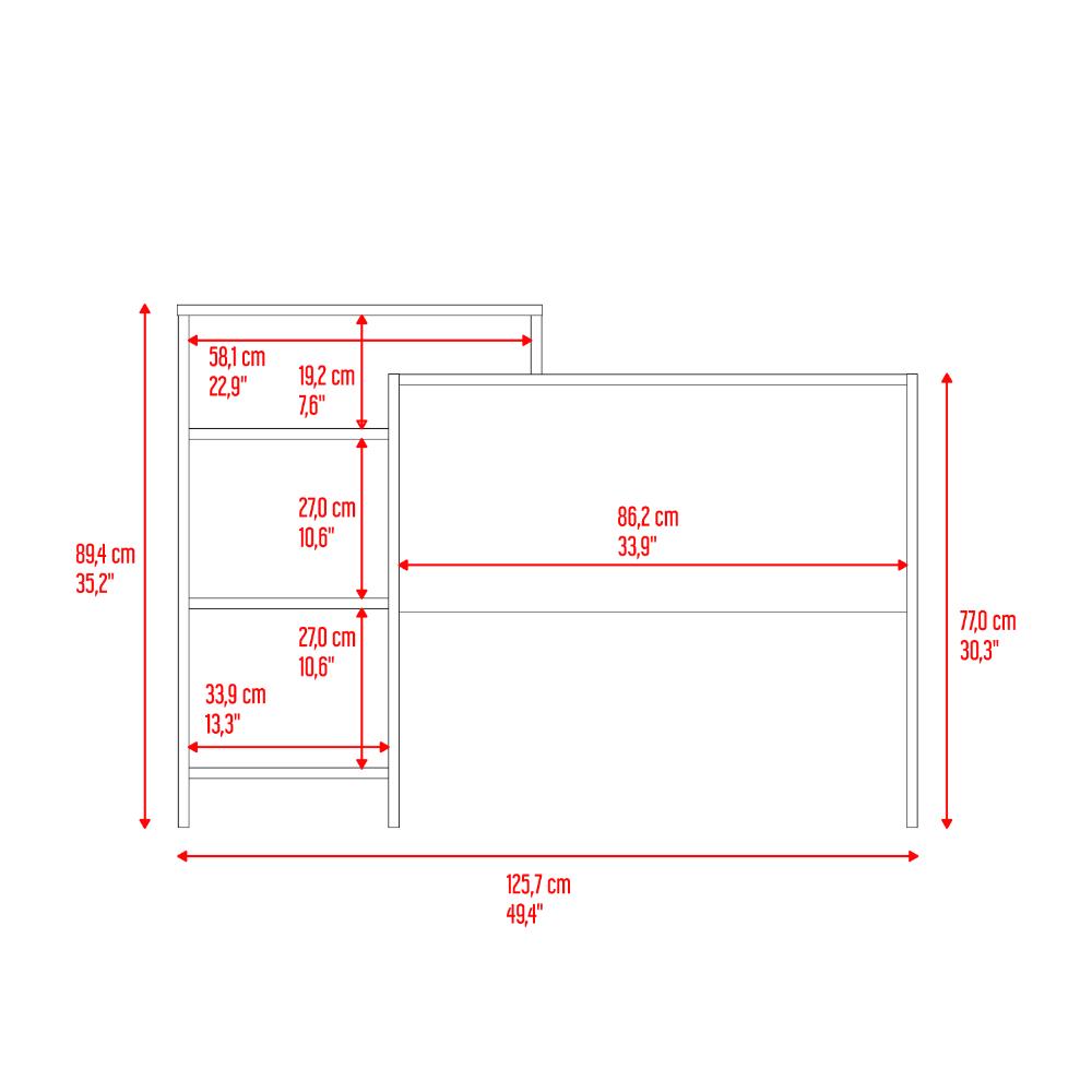 Escritorio Estelar Plus, Café Claro y Blanco