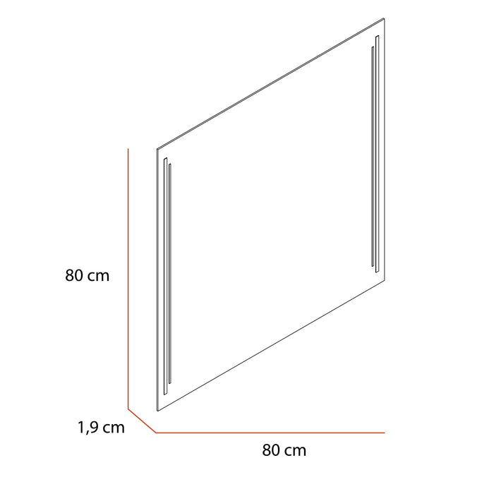 Espejo Toronto, Rectangular con Diseño en Sandblasting