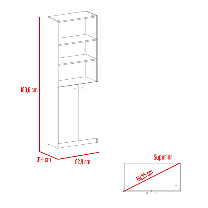 Biblioteca Estanteria con puertas - 4110