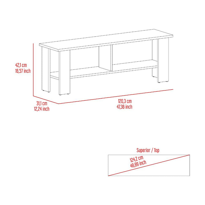 Mesa Para Tv Navi, Bardolino y Blanco Hasta 65 Pulgadas