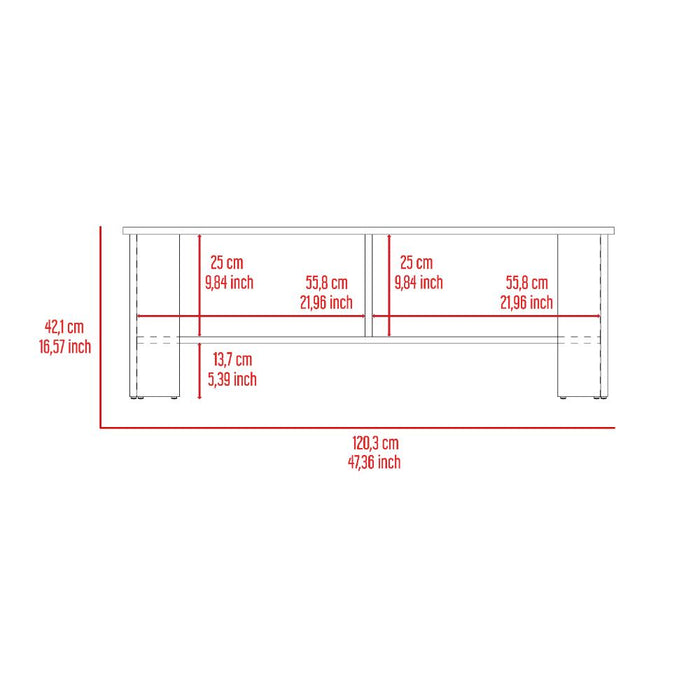 Mesa Para Tv Navi, Bardolino y Blanco Hasta 65 Pulgadas