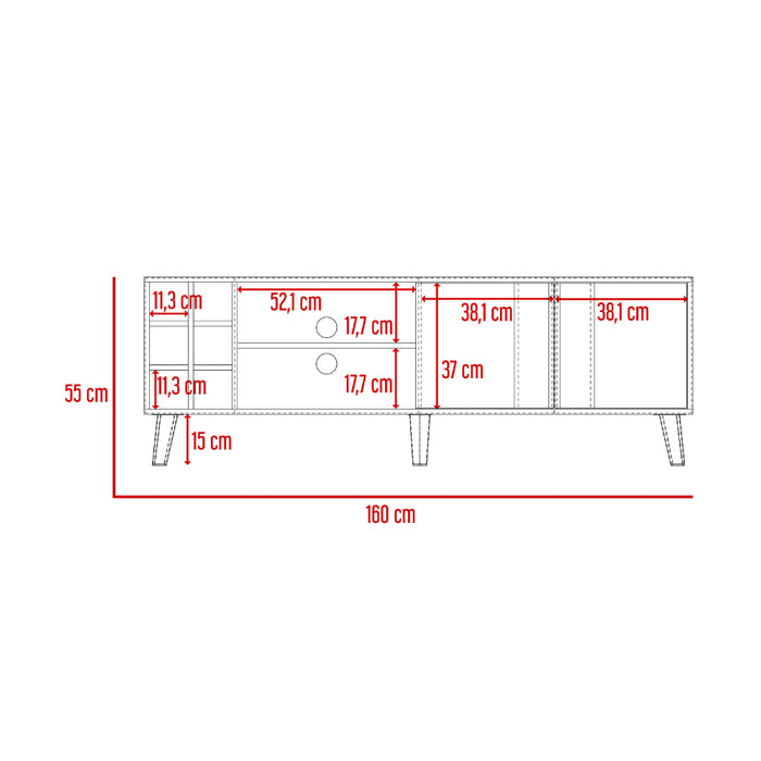 Mesa para TV Lannez, Milan y Capri 65"