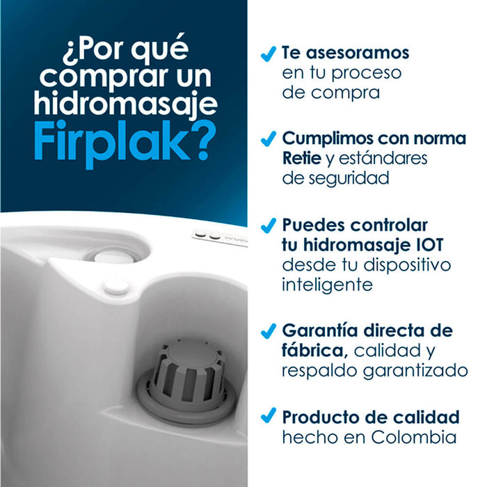 Hidromasaje de empotrar Francesa 160X90 cm con Cascada de llenado con terapias