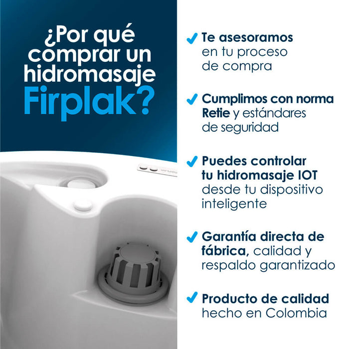 Hidromasaje Portátil Qatar Plus 180X100 cm con terapias