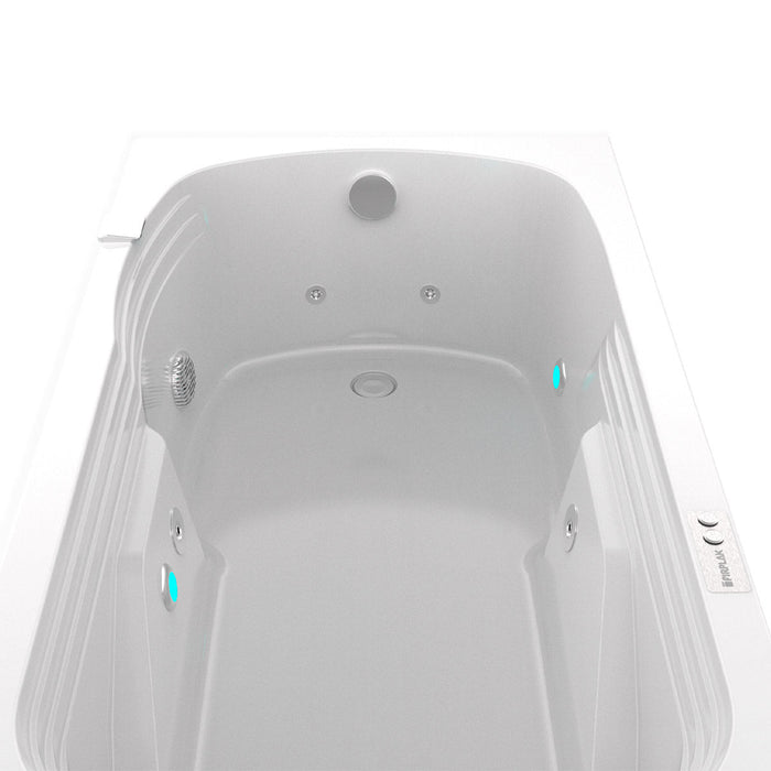 Hidromasaje de empotrar Calima 152X80 cm con Cascada de llenado con terapias