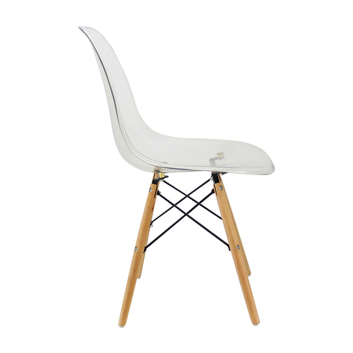 Kit por 4 Silla DKR PC color transparente