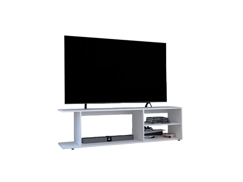 Mesa para TV Wood, Blanco Hasta 70 Pulgadas