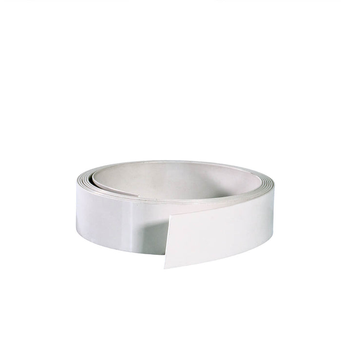 Canto semirigido alto brillo color blanco metalico