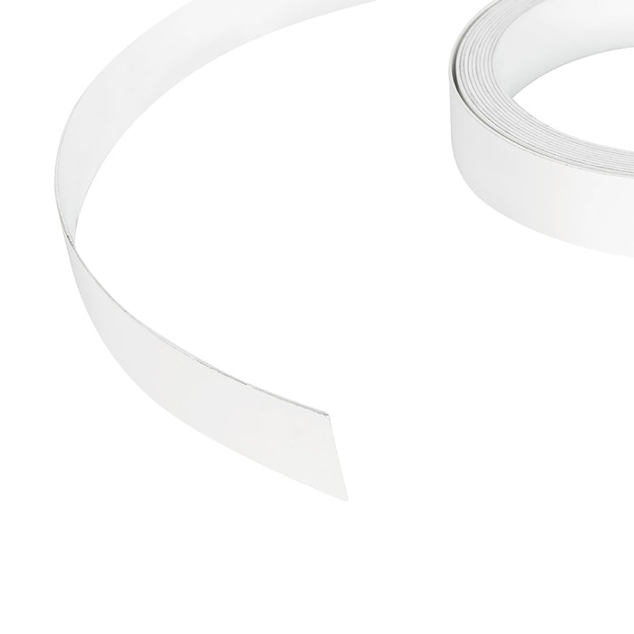 Canto semirigido alto brillo color blanco metalico