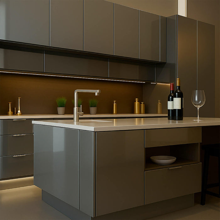 Canto semirigido mirror gloss color titanium