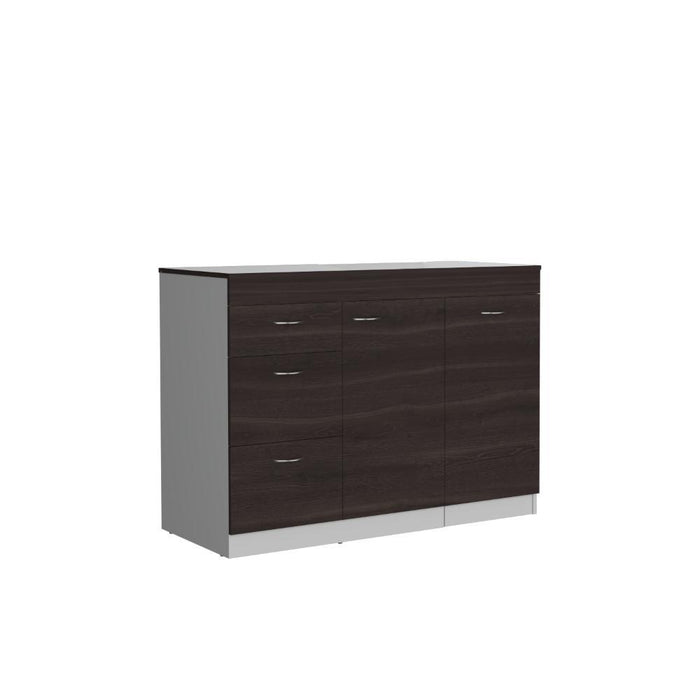 Gabinete Inferior de Cocina Amatista, Blanco y Milan, con Amplia Capacidad de Almacenamiento, no Incluye Mesón