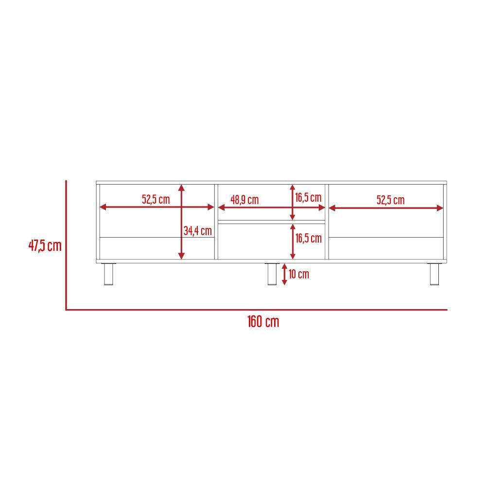 Mesa Para Tv Tunez, Blanco Duqueza, Para Televisor Hasta 70 Pulgadas*