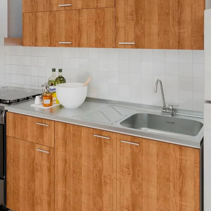 Mesón con lavaplatos en acero inoxidable 150×52 cm sin estufa marca Socoda