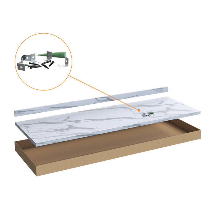 Kit mesón de cocina americano multiancho color staturio 1500x600x30 mm