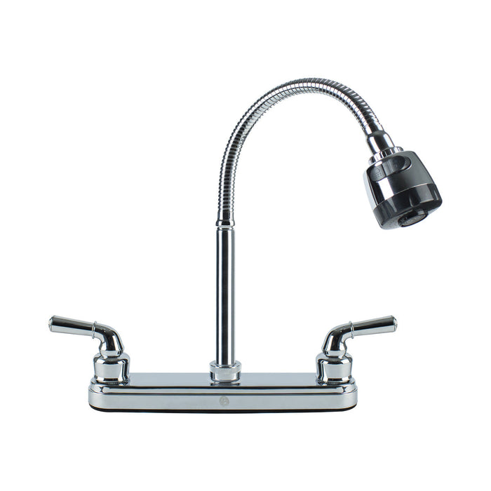 Mezclador lavaplatos de 8" doble salida de agua y cuello flexible marca Boccherini PTE