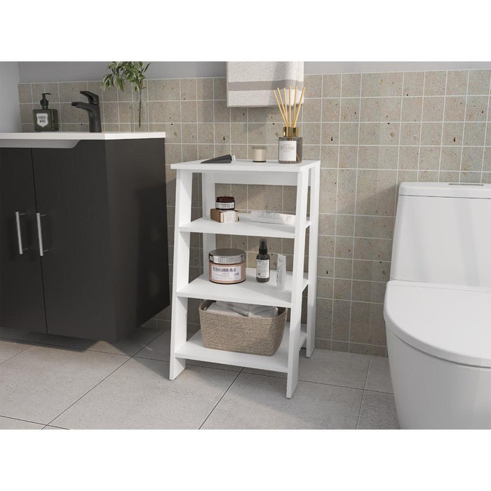 Gabinete De Baño Aqua 3 Pequeño, Blanco Duqueza, Con Variedad De Entrepaños