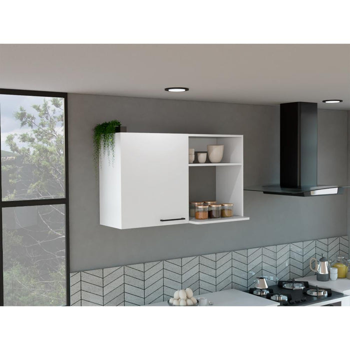 Gabinete superior Cantabria,  Blanco, Con Una Puerta Batiente