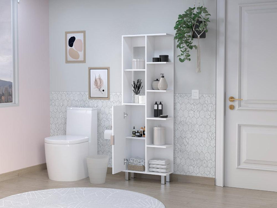 Mueble de Baño Tani, Blanco, Con Puerta Abatible y Diseño Moderno