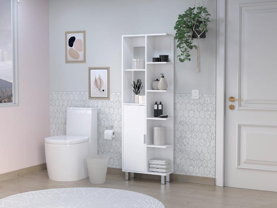 Mueble de Baño Tani, Blanco, Con Puerta Abatible y Diseño Moderno