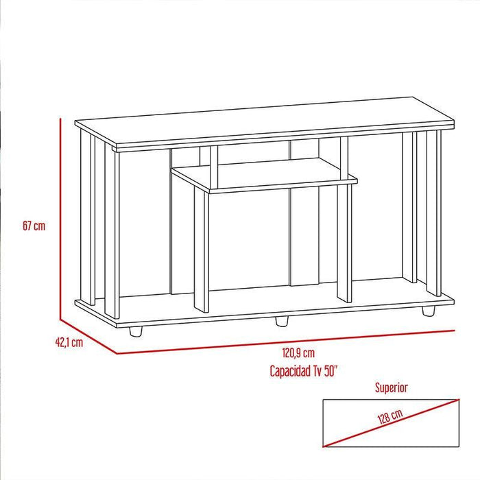 Mesa Para Tv Alpin, Cartagena, con Espacio Para Televisor de Hasta 50 Pulgadas