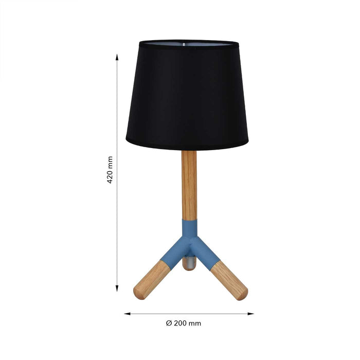 Lámpara de Mesa Grace Azul, Negro