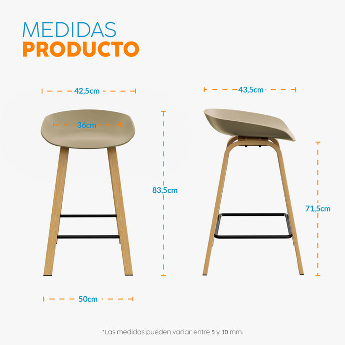 muebles comedores banco de bar alto misuri arena bonno rk470675 madecentro
