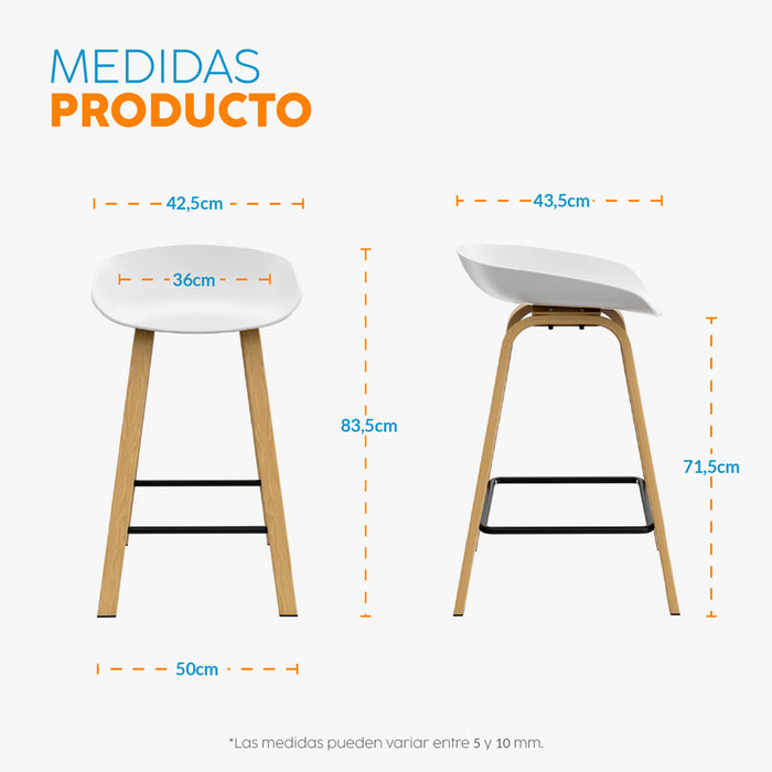 muebles comedores banco de bar alto misuri blanco bonno rk470621 madecentro