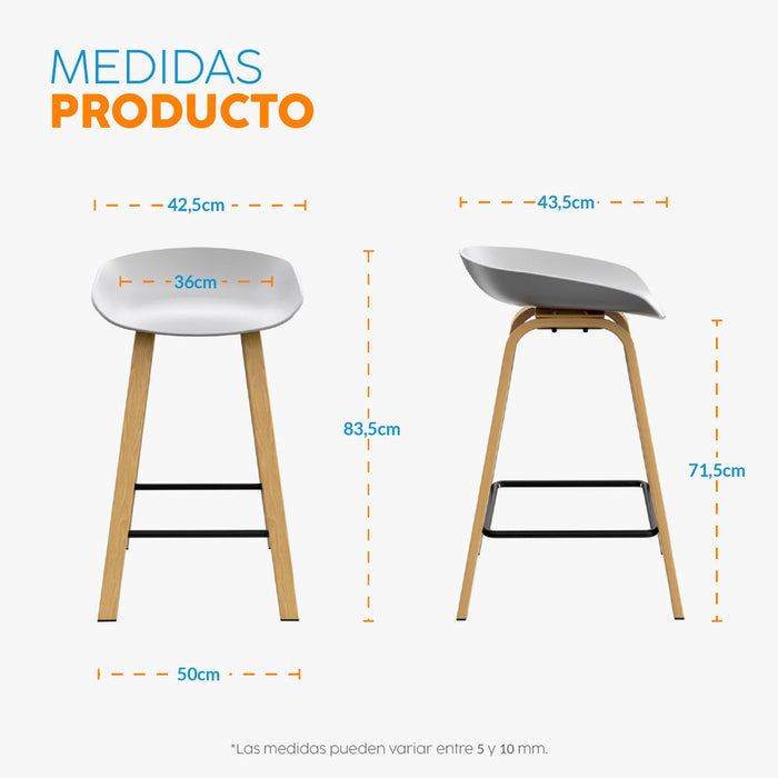 muebles comedores banco de bar alto misuri gris bonno rk470626 madecentro